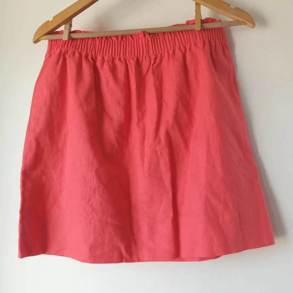 NWT J.Crew Factory 6 Linen Blend Side Walk Skirt